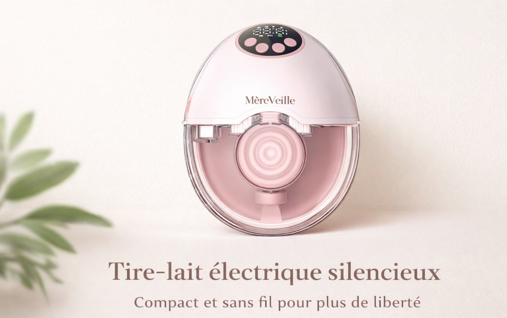 Tire-lait portable MèreVeille — Sans douleur, sans bruit, sans contrainte